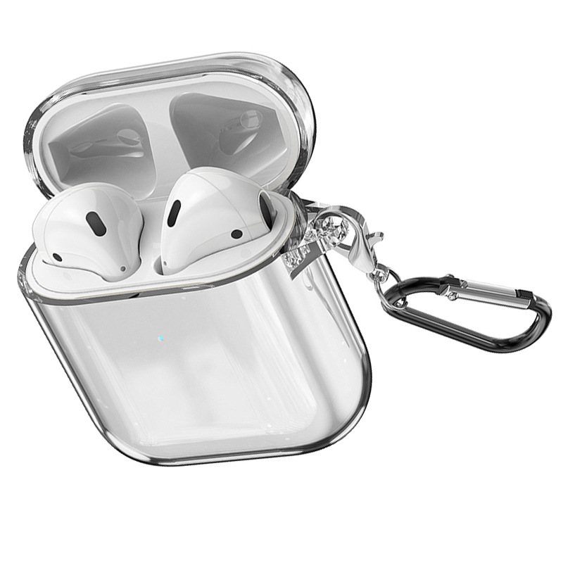 Bakeey-Transparent-Soft-TPU-Shockproof-Earphone-Storage-Case-with-keychain-for-Apple-Airpods-1--Appl-1595637-5
