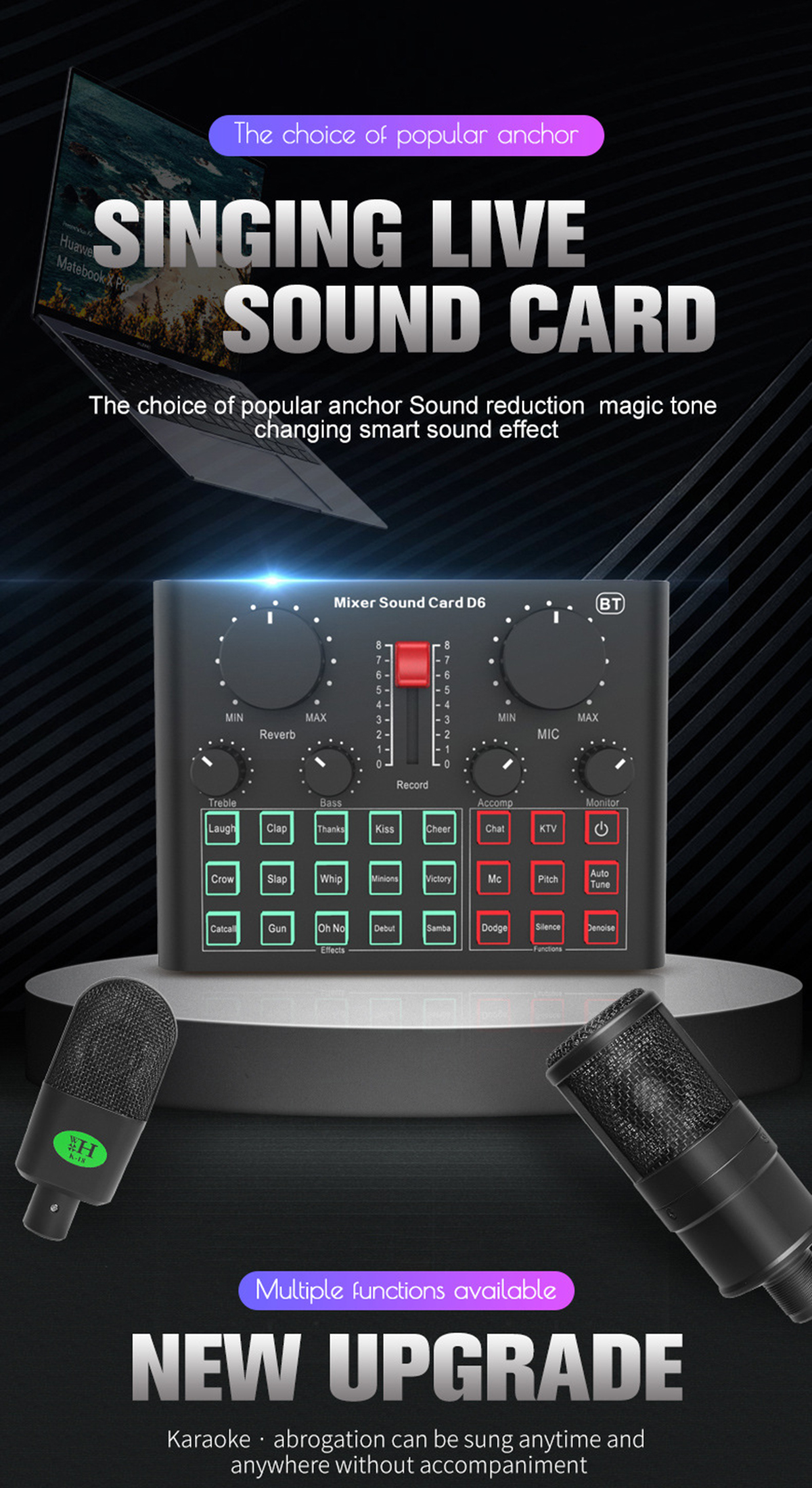 D6-Sound-Card-Bluetooth-Audio-Mixer-USB-External-Computer-PC-Mobile-Phone-Earphone-Microphone-for-Li-1860431-3