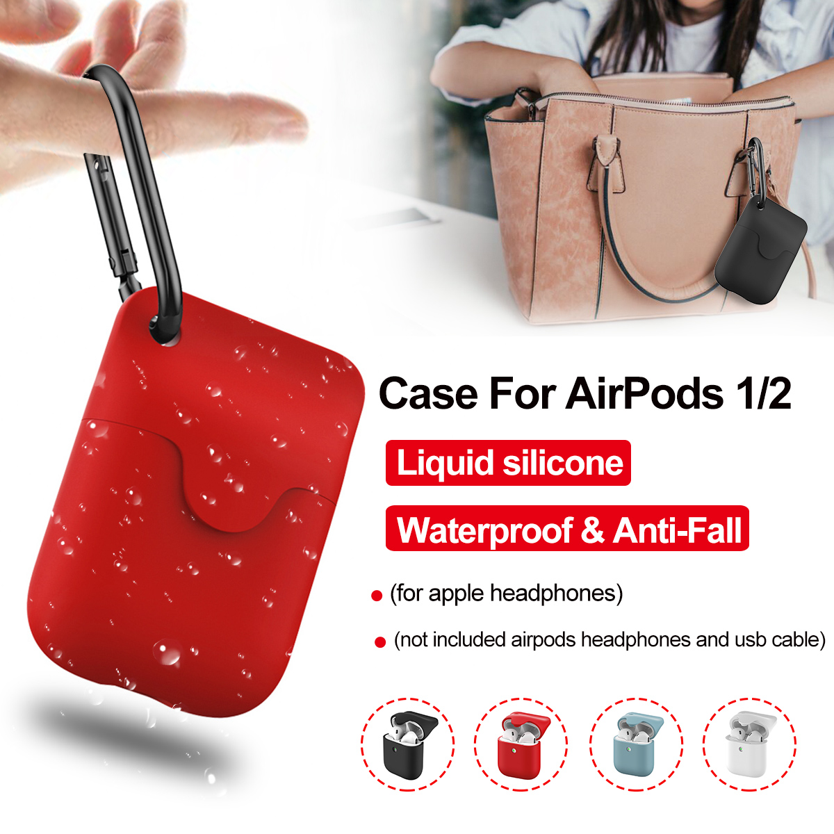 Liquid-Silicone-Shockproof-Waterproof-Earphone-Storage-Case-with-KeyChain-for-Apple-Airpods-1--2-1648016-1