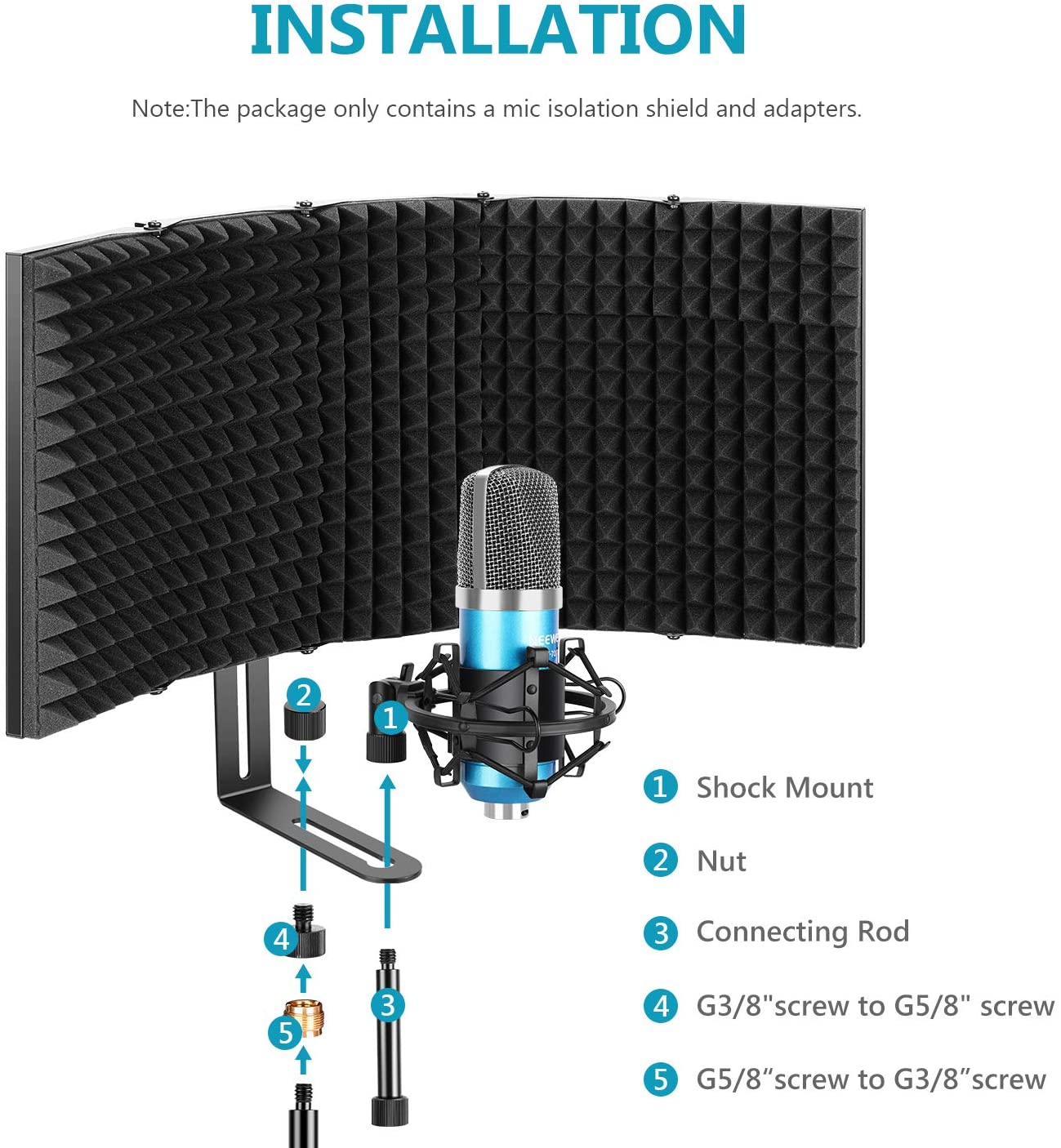 Neewer-5-Plate-Folding-Recording-Microphone-Wind-Screen-Soundproof-Insolation-Shield-1789333-7