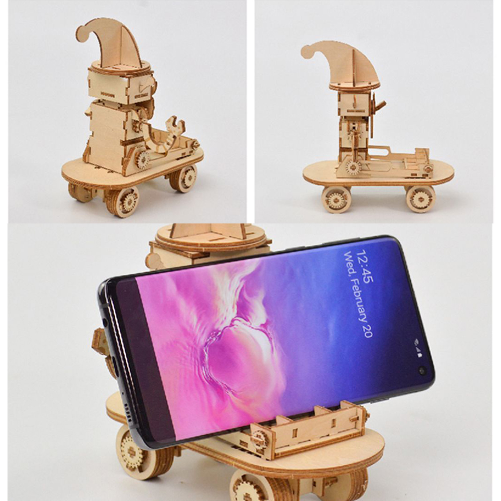 Newest-DIY-3D-Wooden-Puzzle-Assembly-Toy-Gift-for-Children-Adult-Phone-Holder-Phone-Stand-1684901-2
