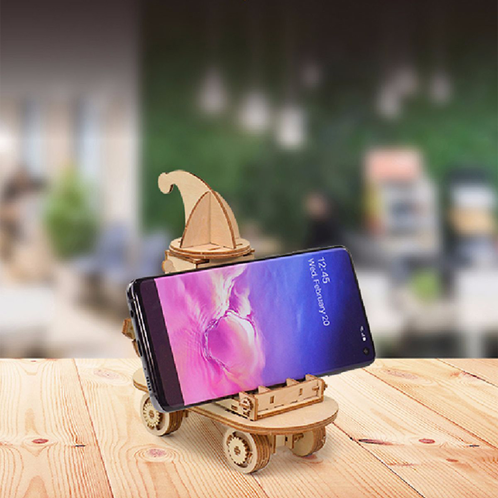 Newest-DIY-3D-Wooden-Puzzle-Assembly-Toy-Gift-for-Children-Adult-Phone-Holder-Phone-Stand-1684901-4