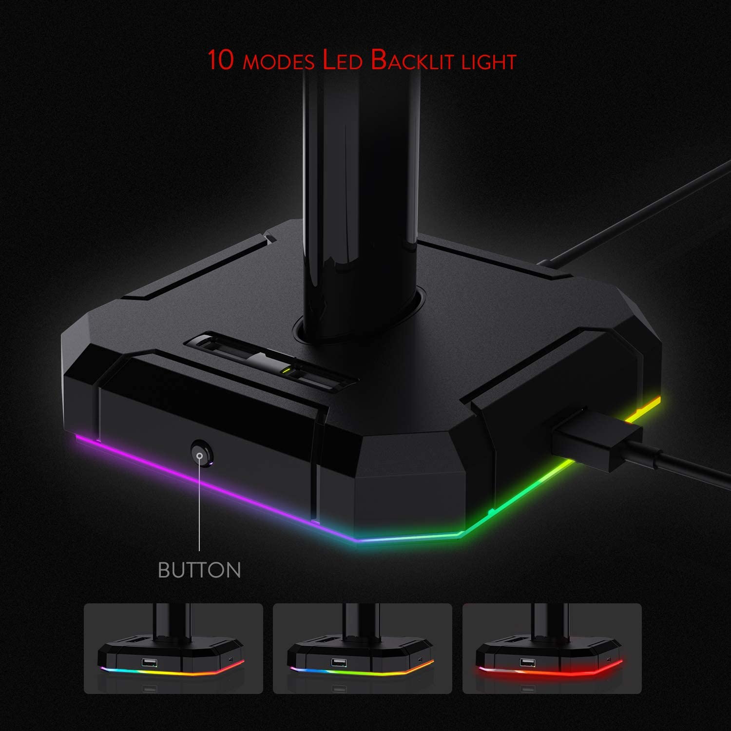 Redragon-HA300-Headphones-Holder-RGB-Luminous-4X-USB-20-Ports-Gaming-Headset-Stand-Bracket-with-Non--1822378-3