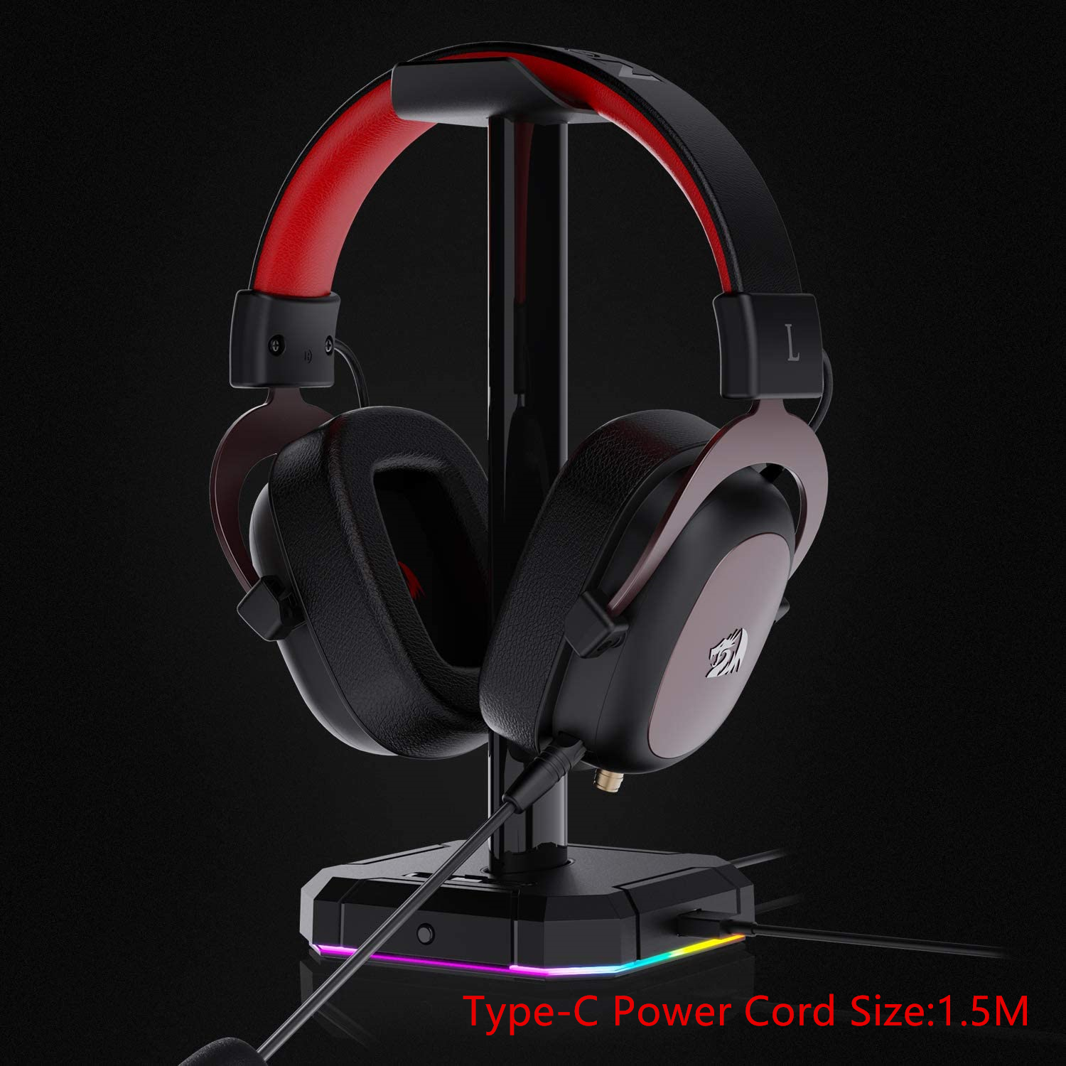 Redragon-HA300-Headphones-Holder-RGB-Luminous-4X-USB-20-Ports-Gaming-Headset-Stand-Bracket-with-Non--1822378-4