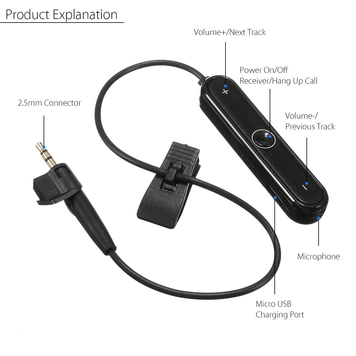 Wired-Control-Wireless-bluetooth-Cable-Converter-Receiver-For-Bose-AE2-AE2i-AE2w-1139328-4