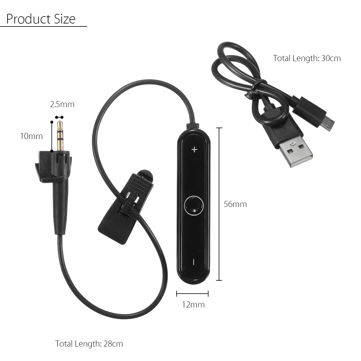 Wired-Control-Wireless-bluetooth-Cable-Converter-Receiver-For-Bose-AE2-AE2i-AE2w-1139328-5