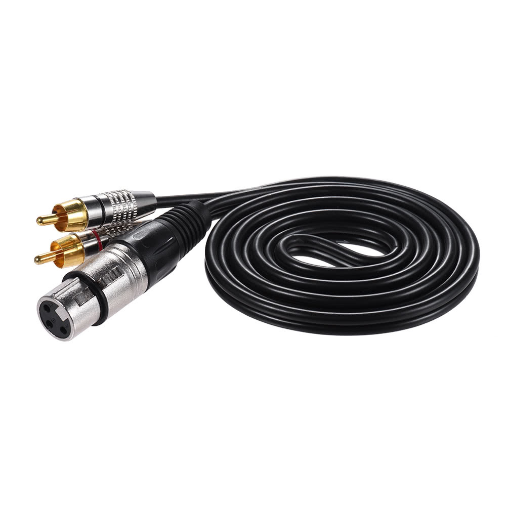 XLR-Female-to-2-RCA-Male-Audio-Microphone-Cable-Audio-Stereo-Mic-Cable-Speaker-Amplifier-Mixer-Line-1836152-5