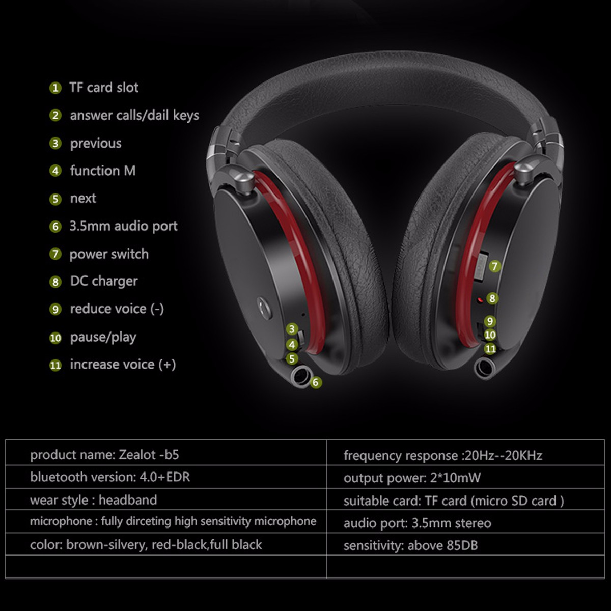 ZEALOT-B5-bluetooth-Headset-BT50-Wireless-Headphone-Long-Life-HiFi-Stereo-Powerful-Bass-Low-latency--1889777-11