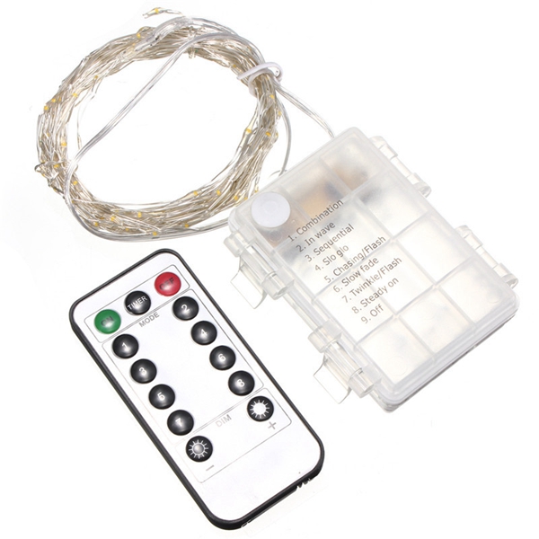 10M-100-LED-Battery-Operated-Silver-Wire-String-Fairy-Light-Christmas--Remote-Controller-1015694-2