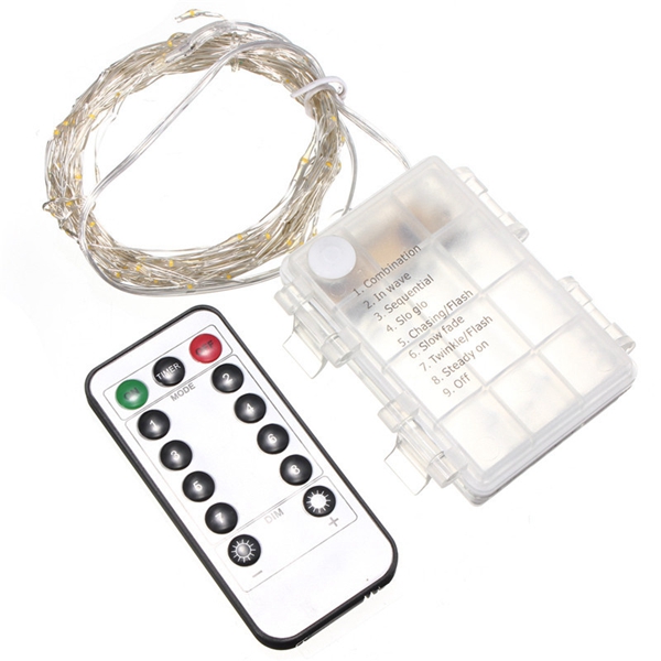 10M-100-LED-Battery-Operated-Silver-Wire-String-Fairy-Light-Christmas--Remote-Controller-1015694-2