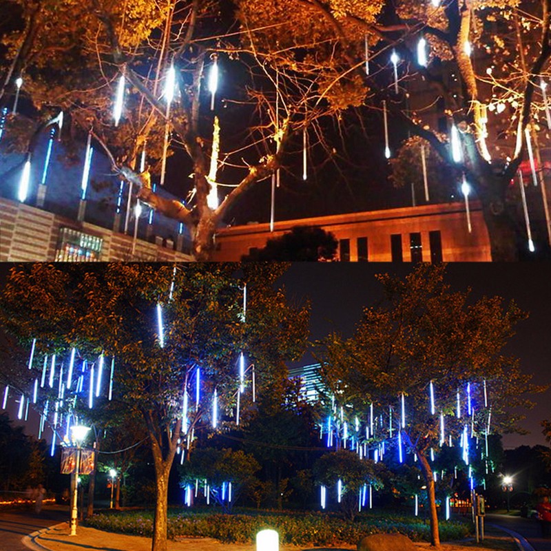 10Tubes-30cm-300LED-Meteor-Shower-Rain-Light-Christmas-Xmas-Tree-Decor-with-Driver-US-Plug-1103167-9