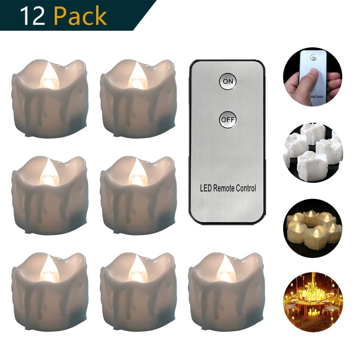 12PCS-LED-Flickering-Candle-Tea-Light-With-Remote-Control-for-Home-Garden-Balcony-Decor-1557823-2