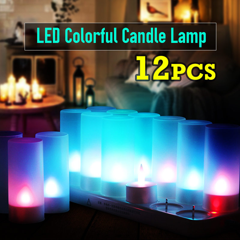 12PCS-Rechargeable-Colorful-Flameless-Flickering-Tea-Candle-Light--Holder-UK-Plug-AC220V-1400018-1