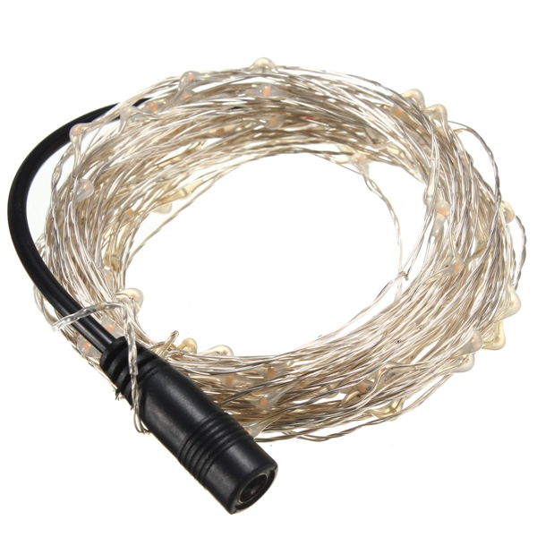 12V-10M-100LED-Silver-Wire-Christmas-String-Fairy-Light-Remote-Controller-with-Adapter-1023575-4