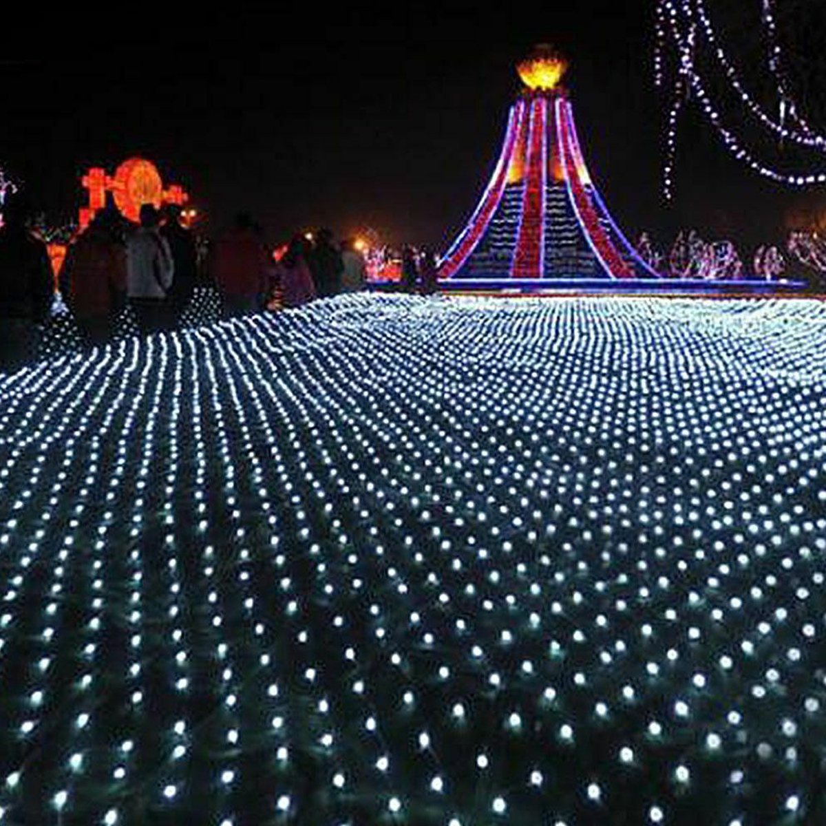 15x15M2x3M4x6M-LED-Net-Mesh-Fairy-String-Light-Outdoor-Garden-Curtain-Lamp-Christmas-Festival-Decor--1737292-2