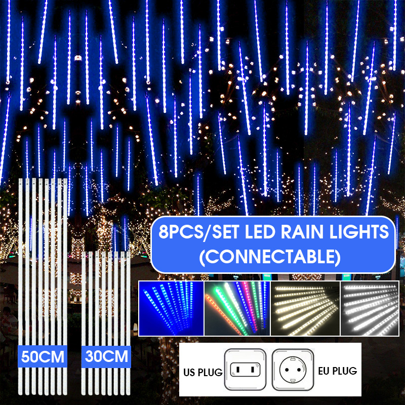 192LED-3050CM-192288-LED-50CM-Curtain-Fairy-Lights-Home-Party-String-Lamp-Xmas-IP65-Christmas-Decora-1745057-1