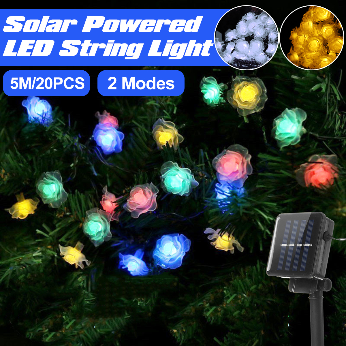 20LED-5M-Rose-Flower-Pattern-Solar-LED-String-Lights-Waterproof-Outdoor-Indoor-Garden-Decor-1800312-1