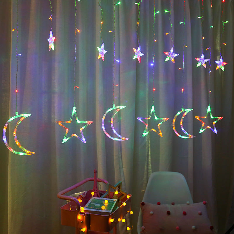 220V-EU-Plug-LED-Icicle-Star-Moon-Lamp-Fairy-Curtain-String-Lights-Christmas-Garland-Outdoor-1800293-5