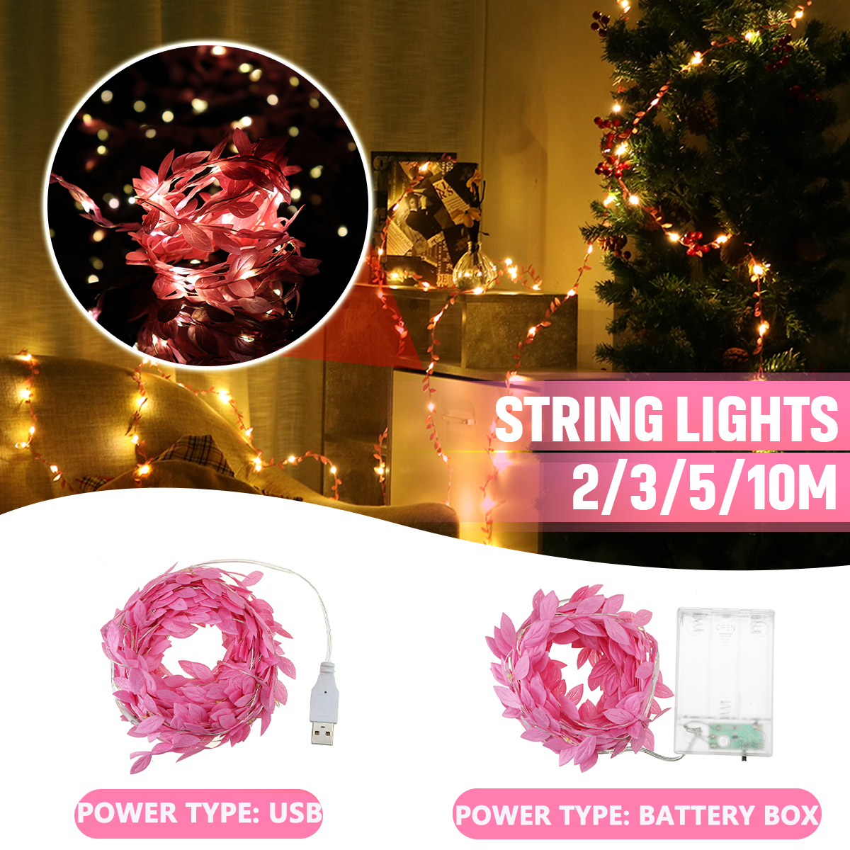 23510M-Pink-LED-Leaves-Ivy-Garland-Fairy-String-Light-Party-Xmas-Garden-1757602-2