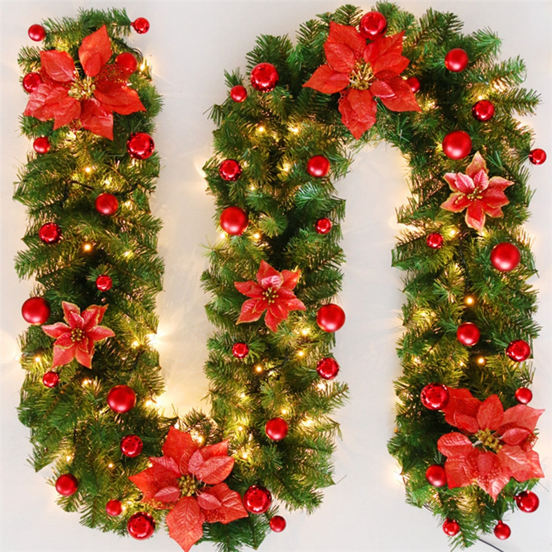 27M-LED-Christmas-Rattan-Garland-Decorative-Light-Green-Christmas-Garland-Artificial-Xmas-Tree-Ratta-1917952-3