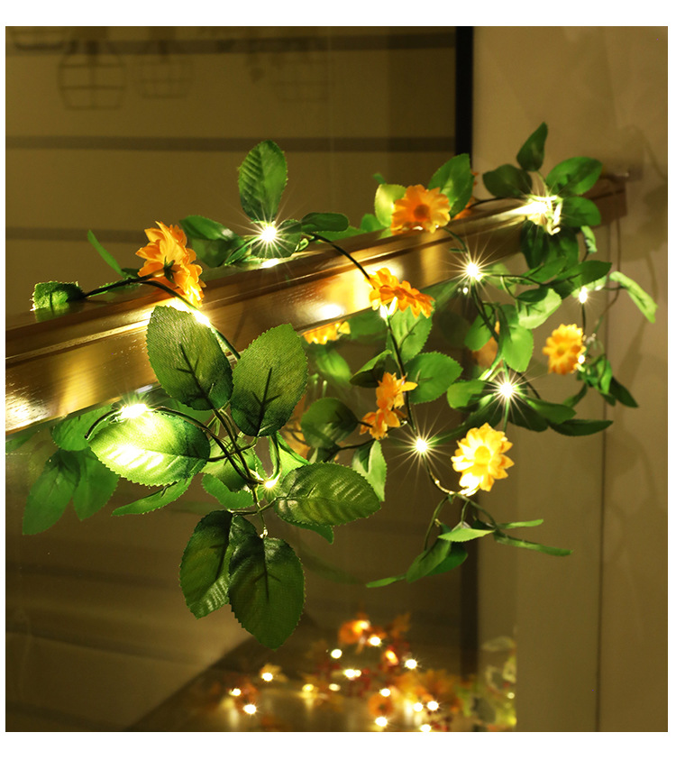 2M-LED-Light-String-Artificial-Orange-Rattan-Sunflower-Green-Vines-Battery-Powered-Copper-Wire-Lamp--1679312-8