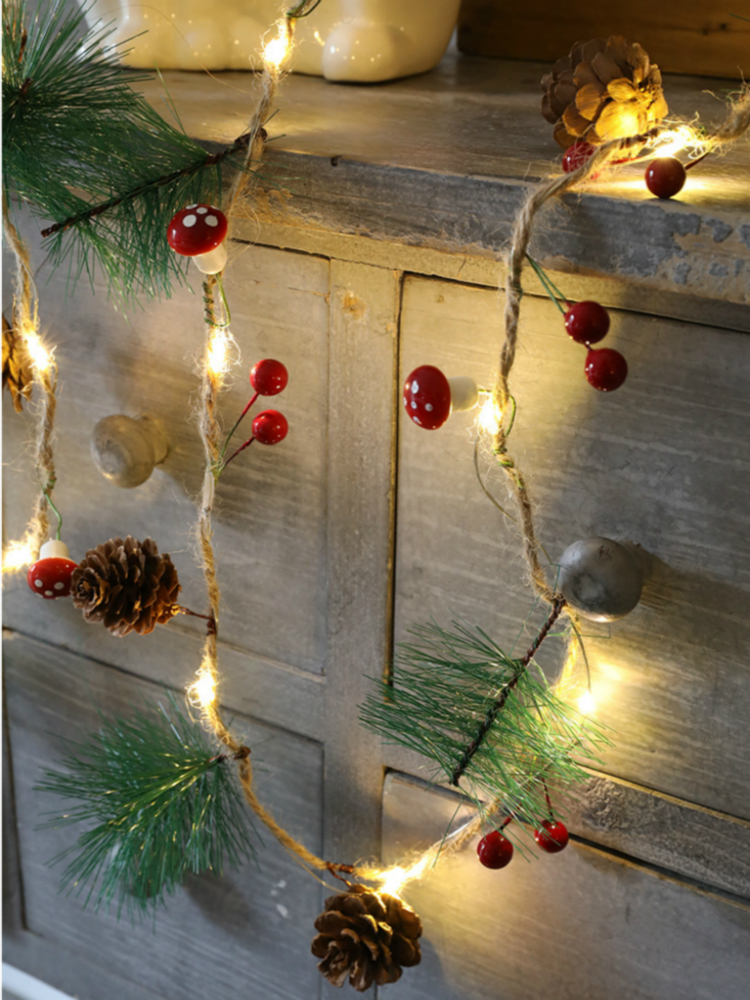 2M-Mushroom-Pine-Needle-Pine-Cone-Copper-Wire-Christmas-LED-String-Battery-Powered-Thanksgiving-Wedd-1679290-2