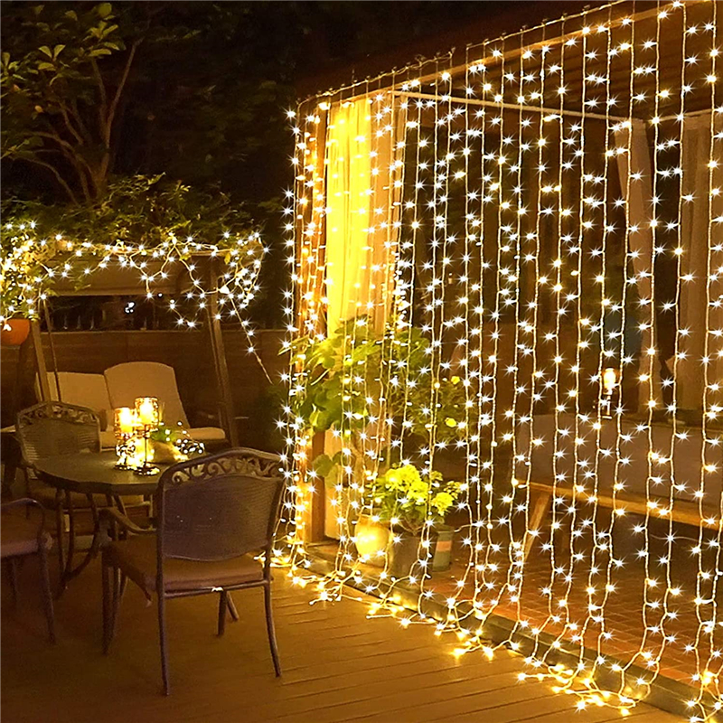 300LED-3x3m-Curtain-Light-String-IP65-Festival-Decor-Fairy-Light-Christmas-Wedding-1831100-9