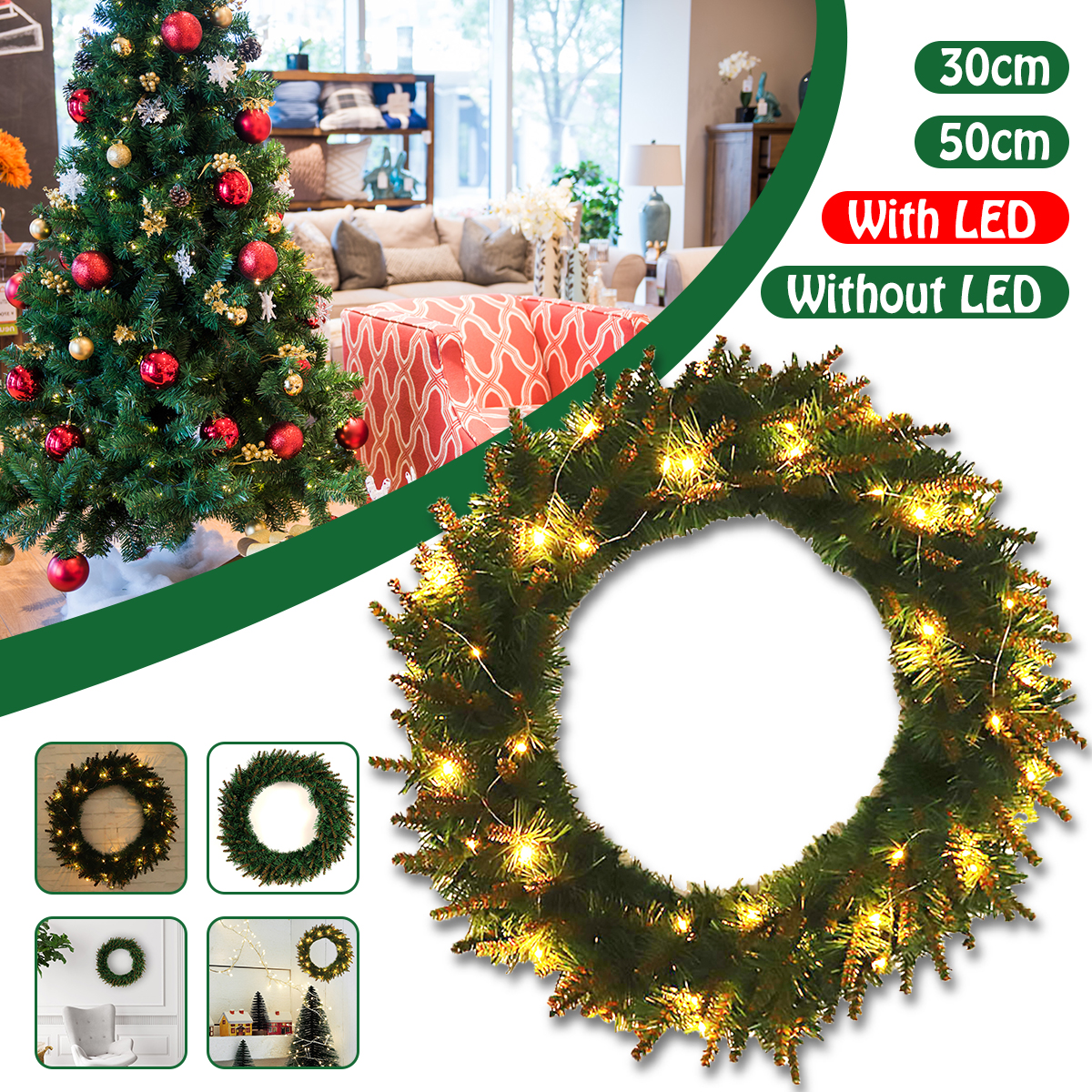 3050CM-LED-Light-Green-Wreath-Door-Wall-Hanging-Christmas-Wedding-Home-DIY-Decor-1806614-1