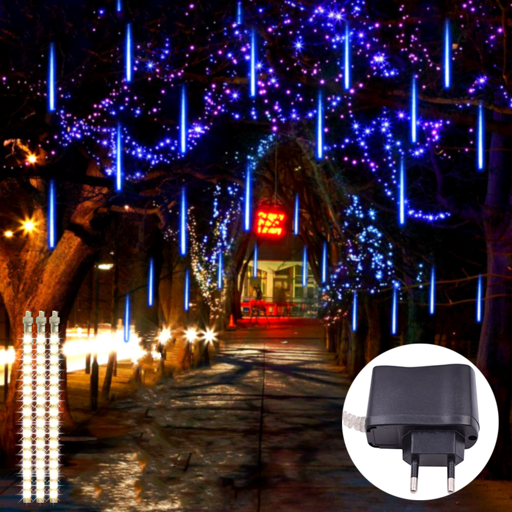 30cm-2835-SMD-96LEDs-Snowfall-Meteor-Shower-Rain-4-Tubes-String-Light-Holiday-Outdoor-Christmas-Gard-1613870-1