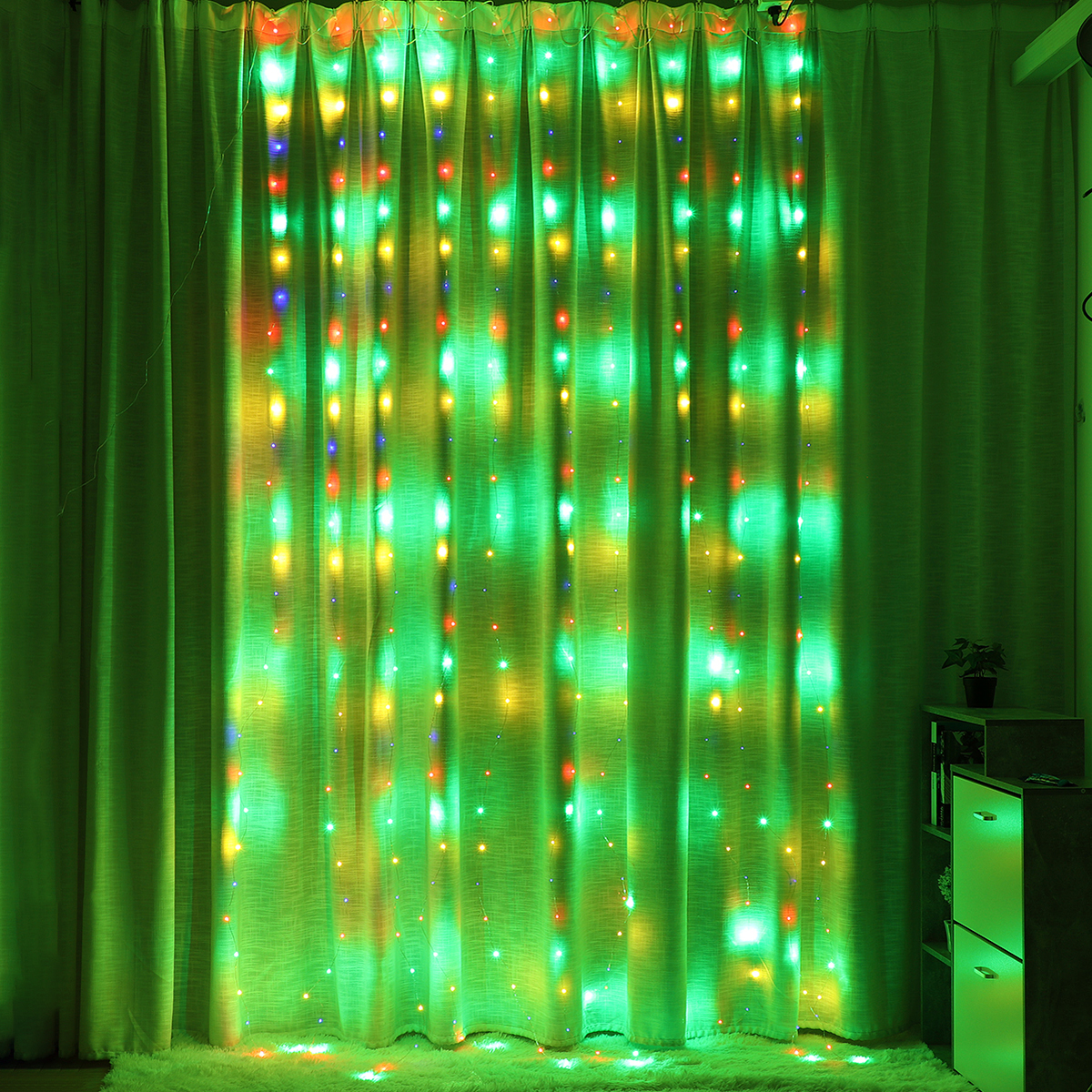 3M1M-100LED-Fairy-String-Curtain-Window-Light-USB-Twinkle-Christmas-Party-Wedding-Home-Holiday-Lamp-1742605-8