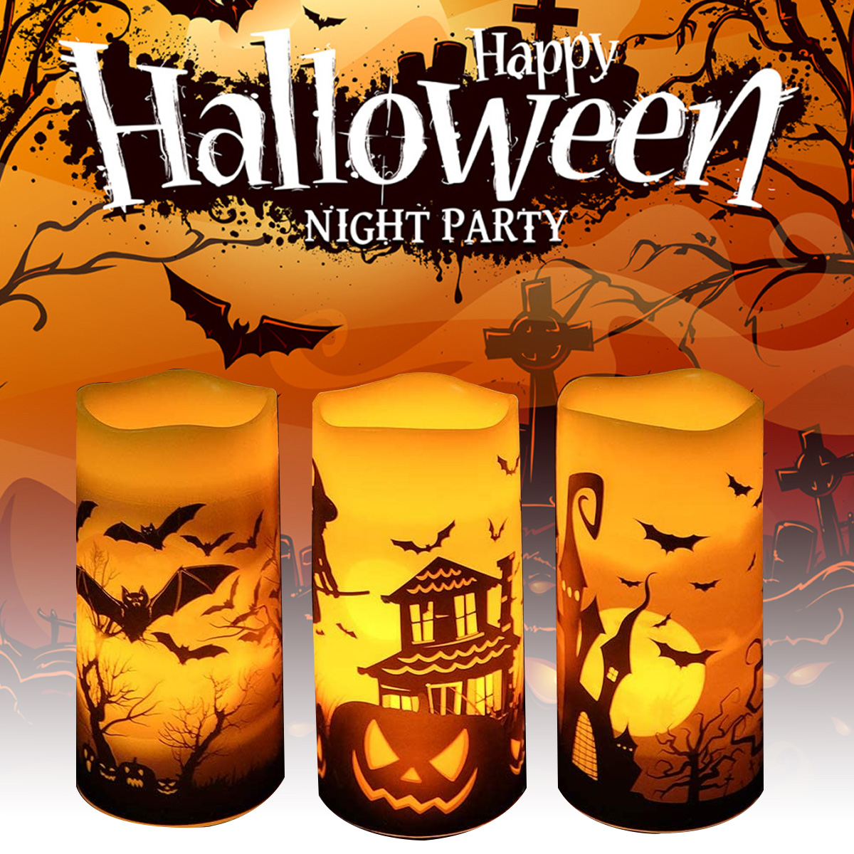 3Pcs-Flameless-Flickering-Candles-Warm-Light-Halloween-Decor-Castle-Witch-Bats-Yellow-1726607-1