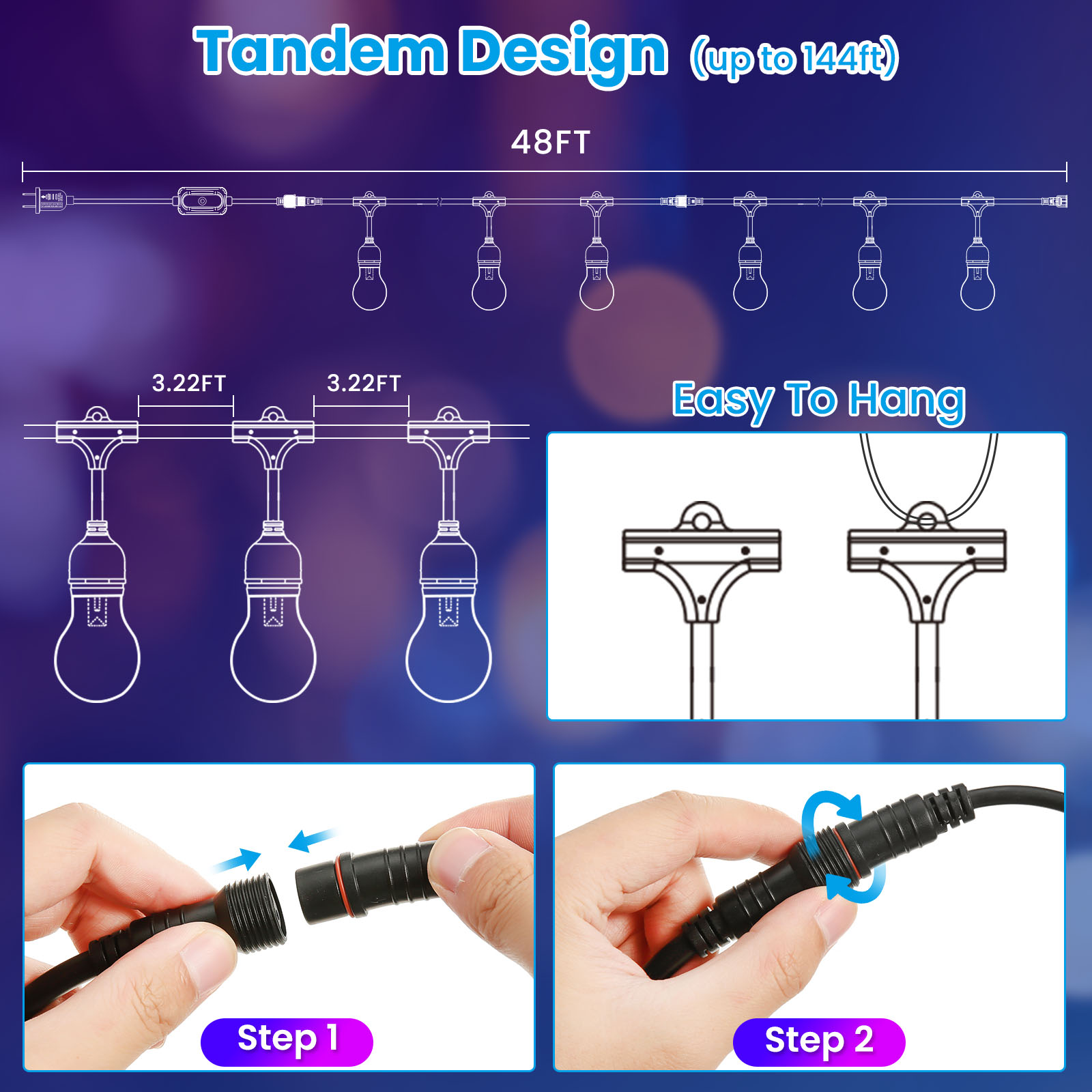 48FT-Elfeland-Remote-Control-RGB-Light-String-Gateway-Lighting-with-15pcs-Bulbs-US-Plug-AC100-240V-W-1885428-9