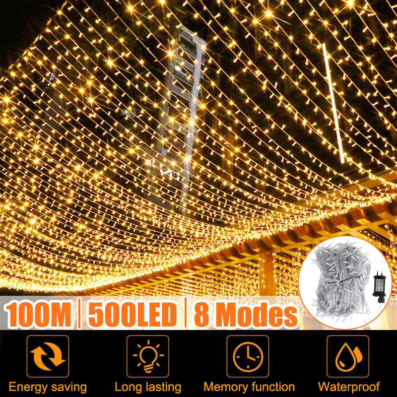 500LED-100m-String-Fairy-Light-8-Modes-Waterproof-Xmas-Party-Wedding-Curtain-Christmas-Tree-Decorati-1727437-1