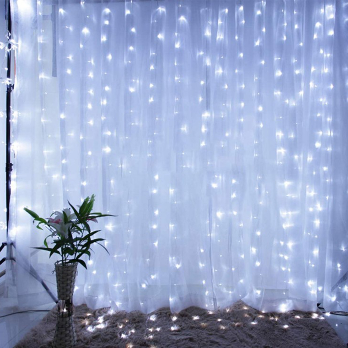 98x98FT-300LEDs-Curtain-Fairy-Strip-Wedding-Party-Home-Decor-WarmWhite-Light-1746760-4