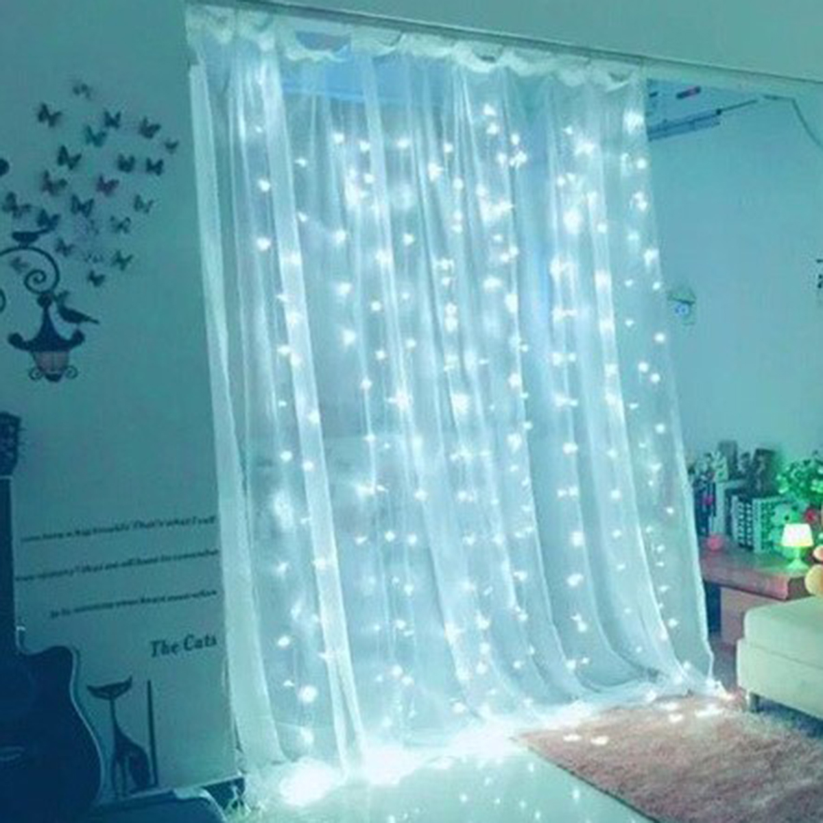 98x98FT-300LEDs-Curtain-Fairy-Strip-Wedding-Party-Home-Decor-WarmWhite-Light-1746760-9