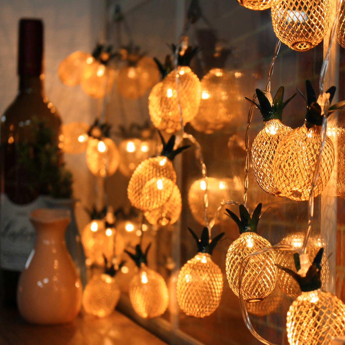 Battery-Powered-Warm-White-Metal-Pineapple-Shaped-Indoor-LED-Fairy-String-Light-for-Christmas-Party--1203397-5