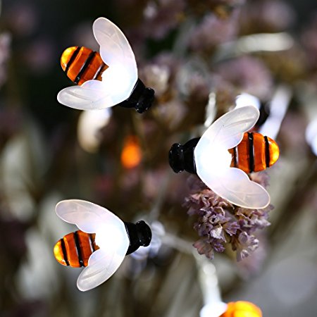 Solar-Powered-5M-20LEDs-Waterproof--Black-Yellow-Bee-Fairy-String-Light-for-Garden-Party-Christmas-1213796-3