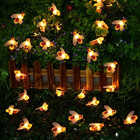 Solar-Powered-5M-20LEDs-Waterproof--Black-Yellow-Bee-Fairy-String-Light-for-Garden-Party-Christmas-1213796-6