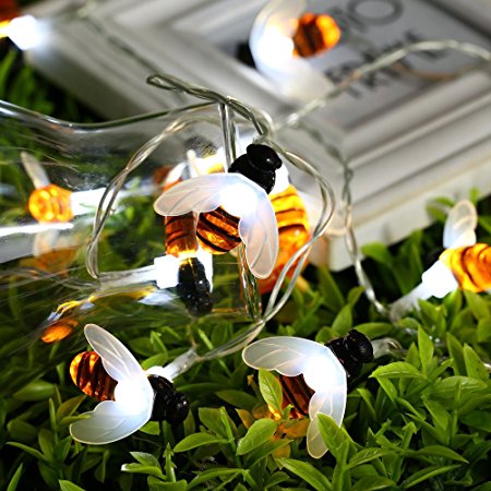 Solar-Powered-5M-20LEDs-Waterproof--Black-Yellow-Bee-Fairy-String-Light-for-Garden-Party-Christmas-1213796-7