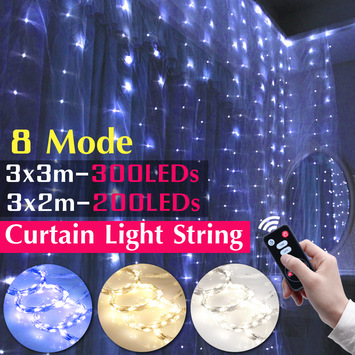 USB-5V-RC-Remote-Control-200300LED-Curtain-Lamp-String-Fairy-Lights-Indoor-Outdoor-Garden-Party-Wedd-1773781-1