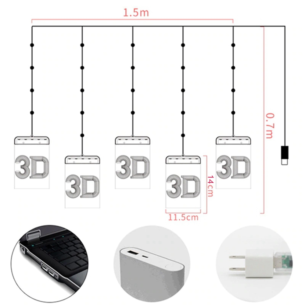 USB-Romantic-3D-Hanging-Christmas-LED-Curtain-String-Light-DC5V-8-Modes-Remote-Control-for-Home-Deco-1581057-8