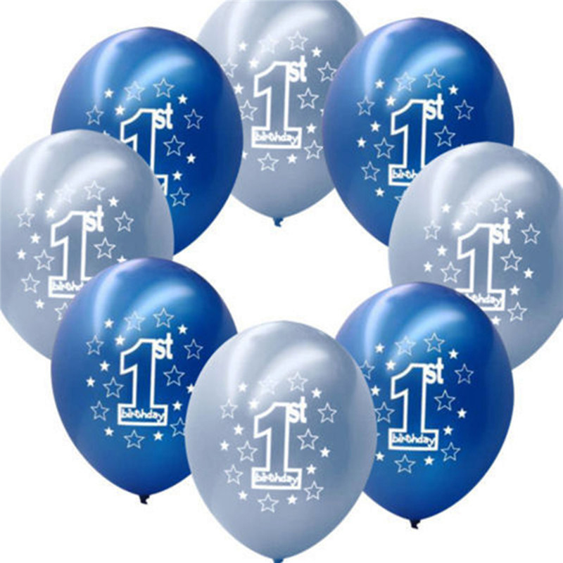 10-Pcs-Per-Set-Blue-Boys-1st-Birthday-Printed-Inflatable-Pearlised-Balloons-Christmas-Decoration-1230471-1