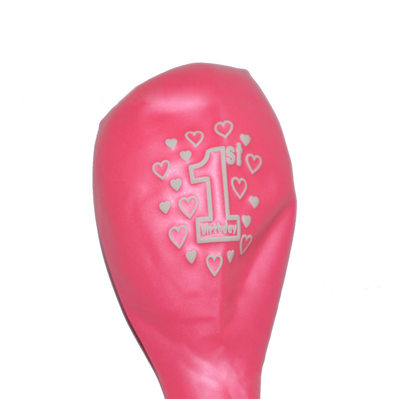 10-Per-Set-Pink-Girl-1st-Birthday-Printed-Pearlised-Balloons-Christmas-Decoration-1230452-3