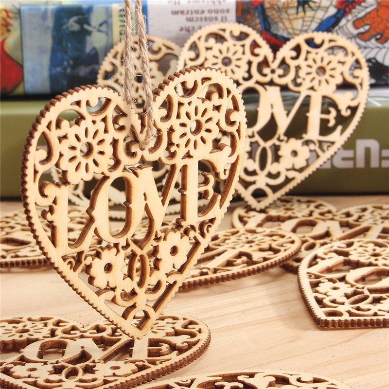 10pcs-Heart-Love-DIY-Woodcraft-Hanging-Decoration-Craft-Gift-1043778-1