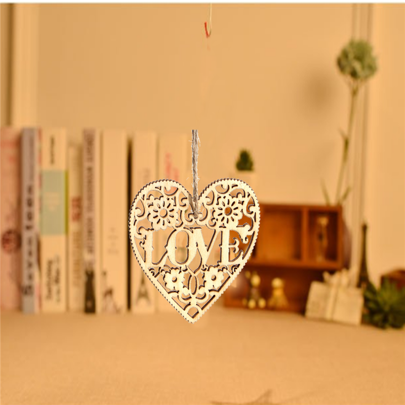 10pcs-Heart-Love-DIY-Woodcraft-Hanging-Decoration-Craft-Gift-1043778-3