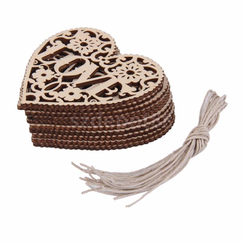10pcs-Heart-Love-DIY-Woodcraft-Hanging-Decoration-Craft-Gift-1043778-7