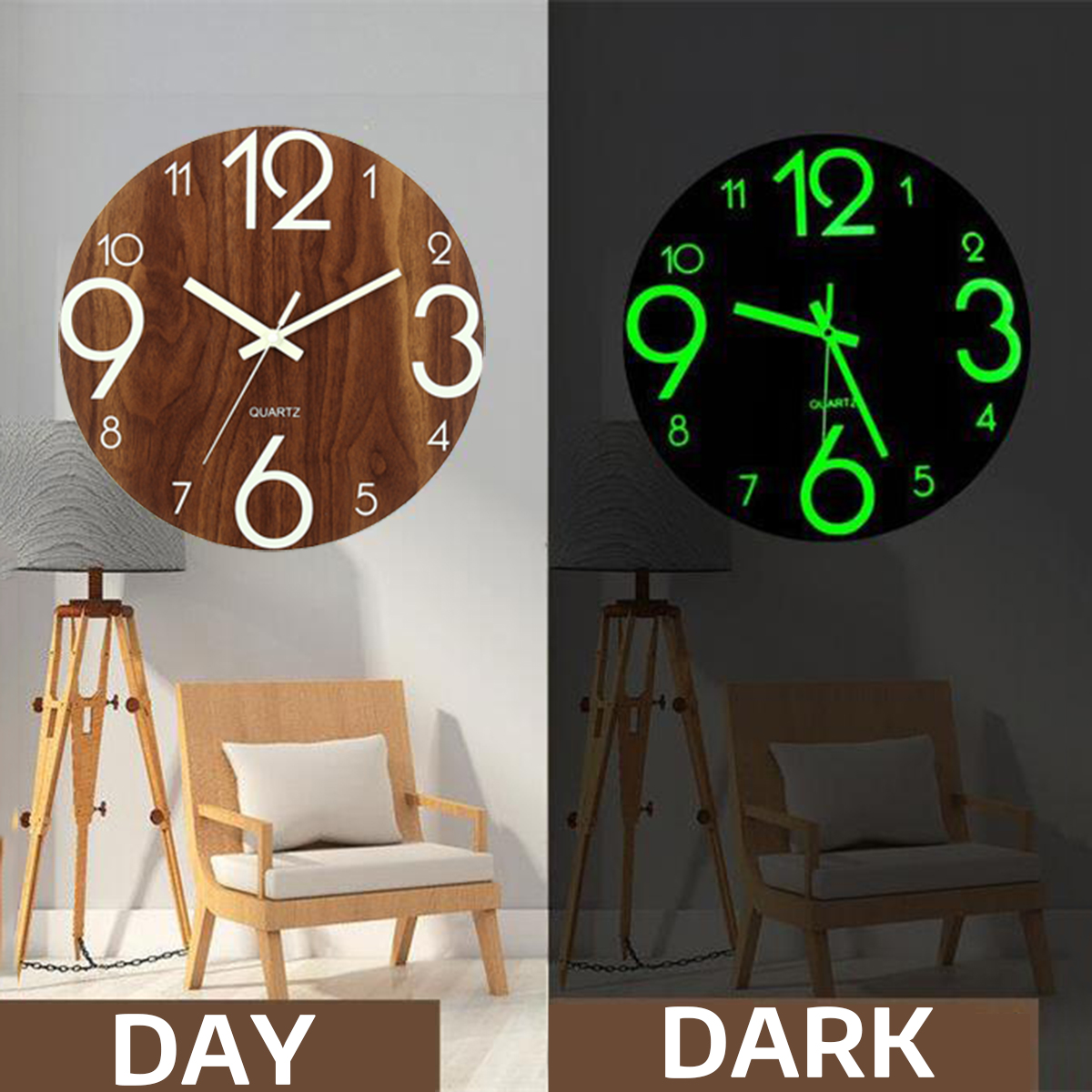 12quot-Luminous-Wall-Clock-Quartz-Wooden-Silent-Non-Ticking-Dark-Home-Room-Decor-1496359-2