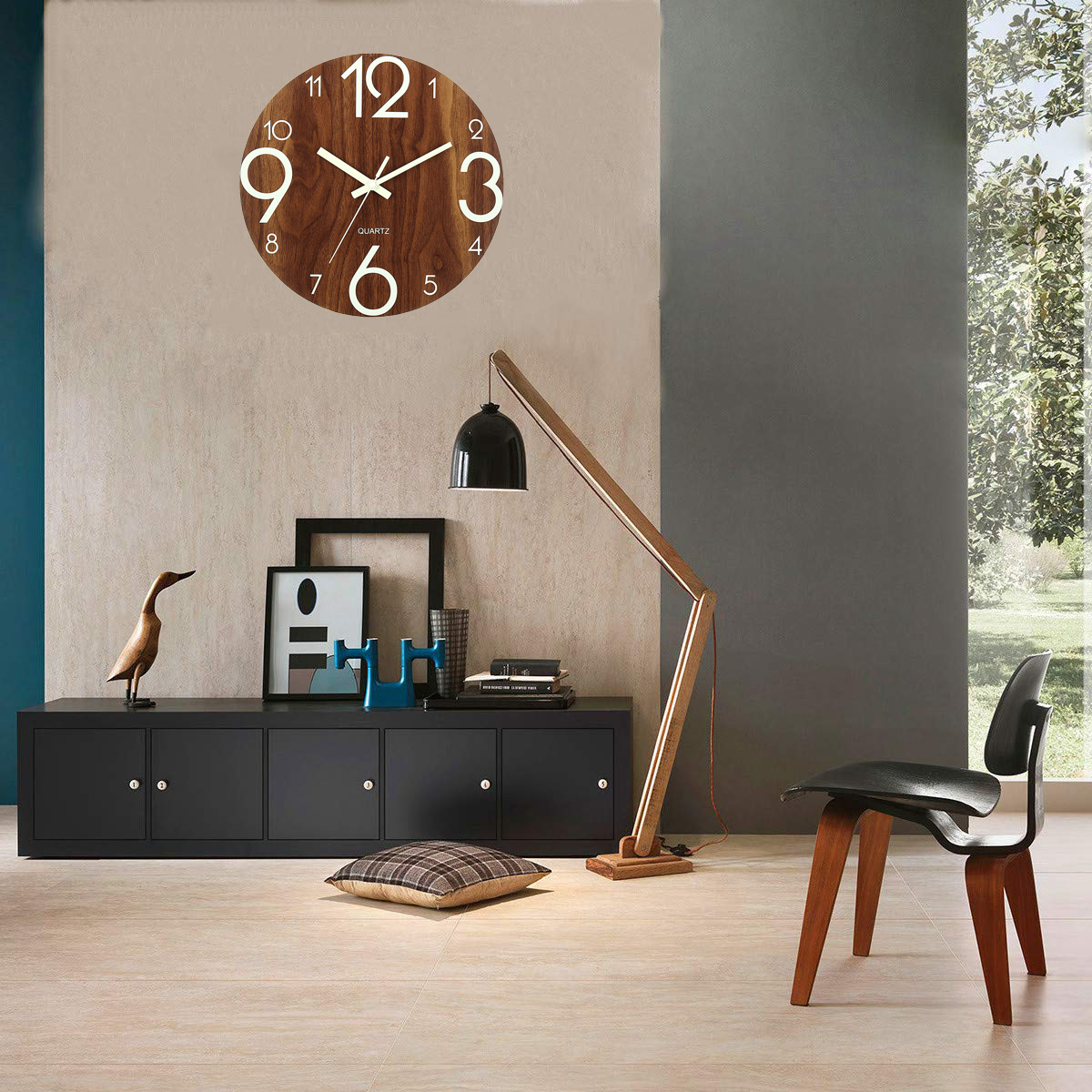 12quot-Luminous-Wall-Clock-Quartz-Wooden-Silent-Non-Ticking-Dark-Home-Room-Decor-1496359-3