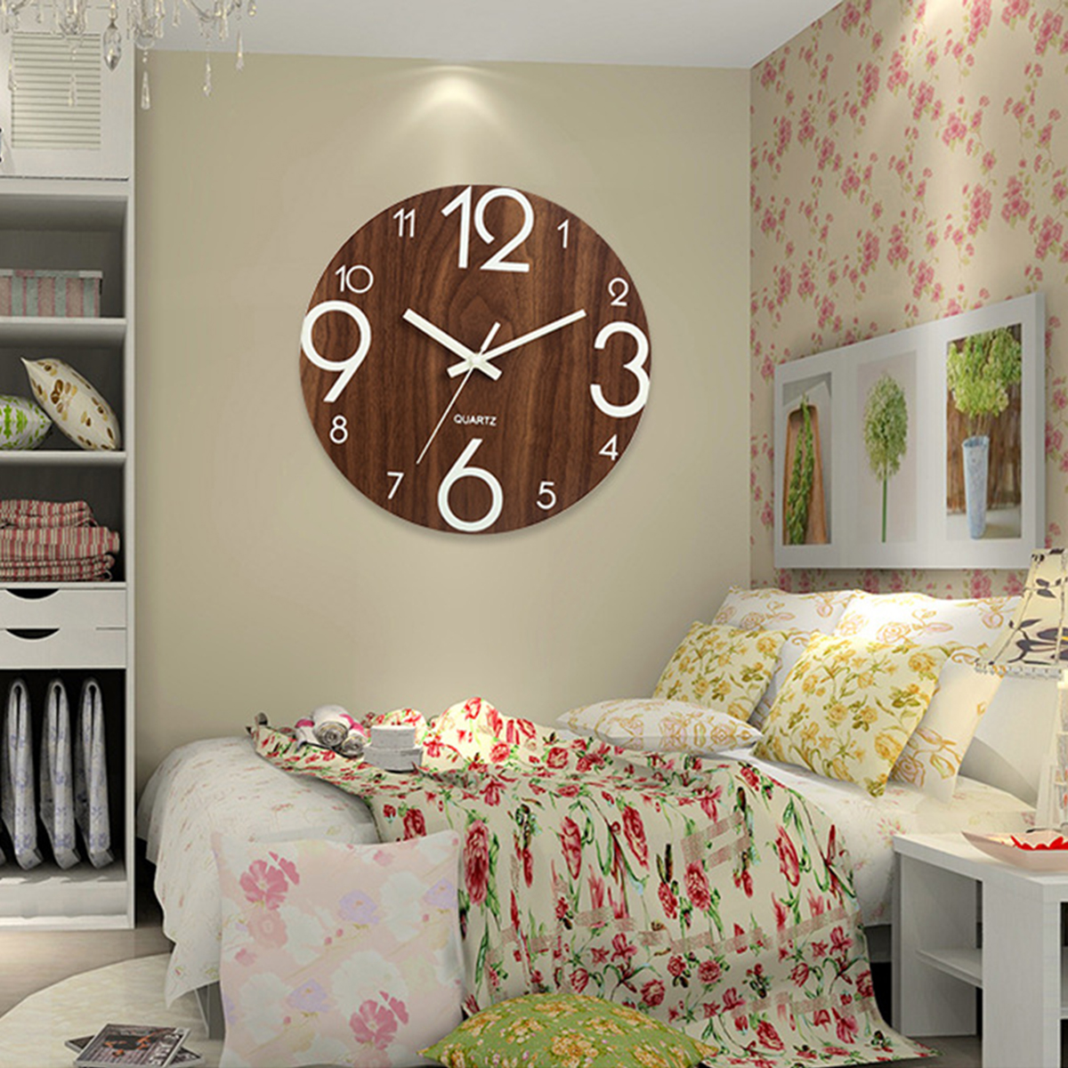 12quot-Luminous-Wall-Clock-Quartz-Wooden-Silent-Non-Ticking-Dark-Home-Room-Decor-1496359-7