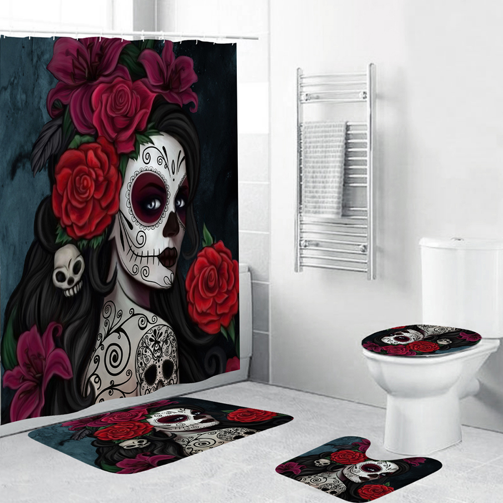 3D-Printed-Waterproof-Polyester-Shower-Bath-Curtain-Set-of-Halloween-Woman-for-Holidays--Party-Gadge-1754675-6